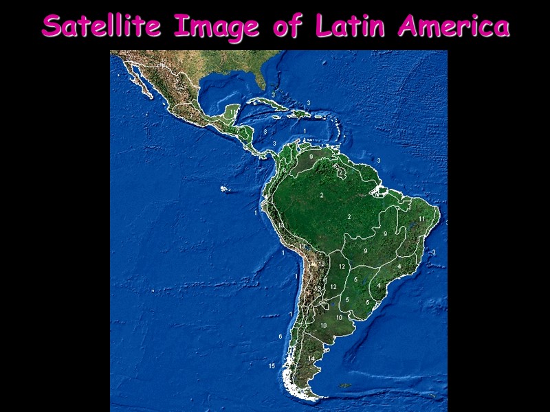 Satellite Image of Latin America